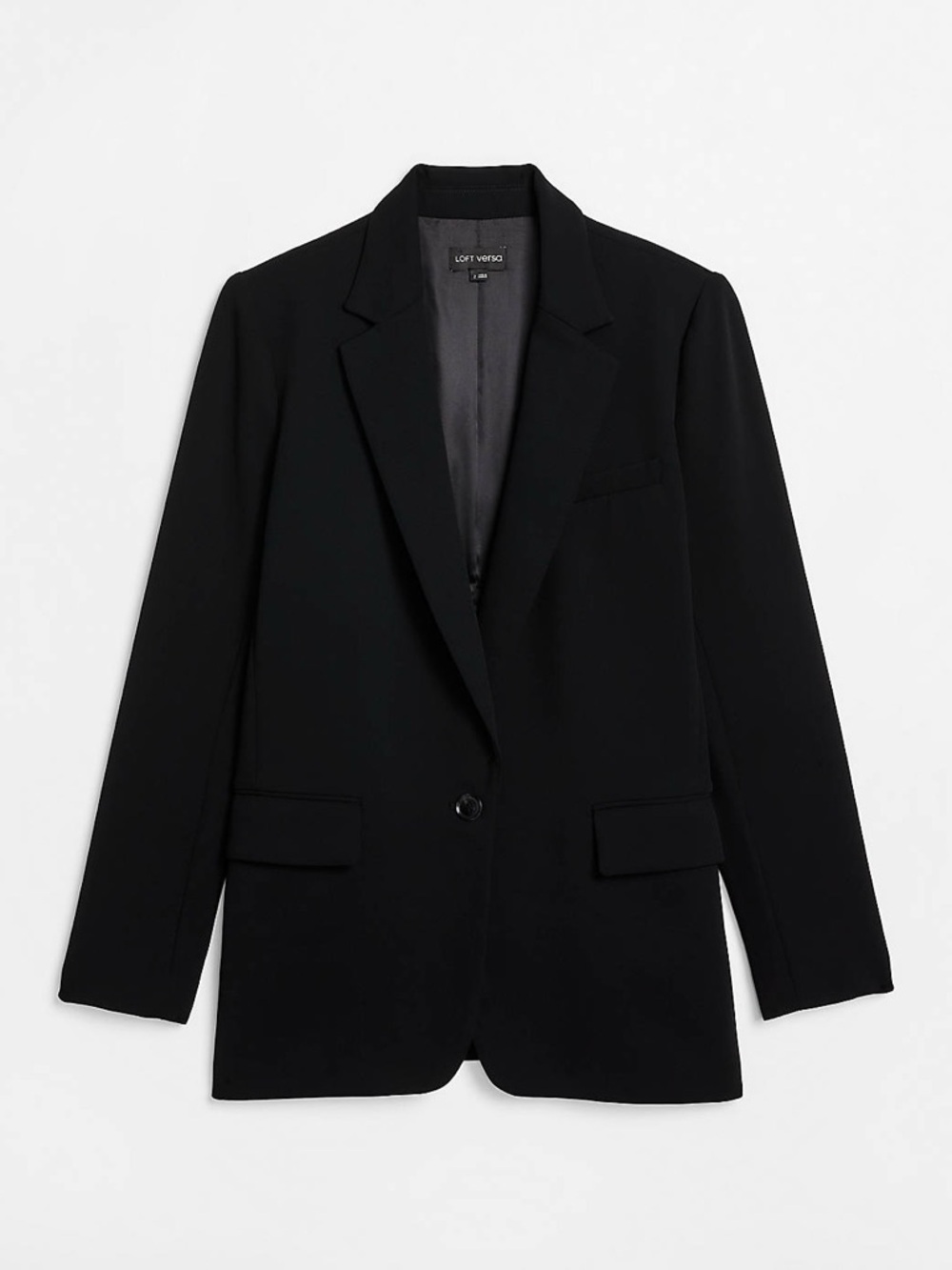 Ann Taylor Black Single-Button Suit Jacket Blazer
